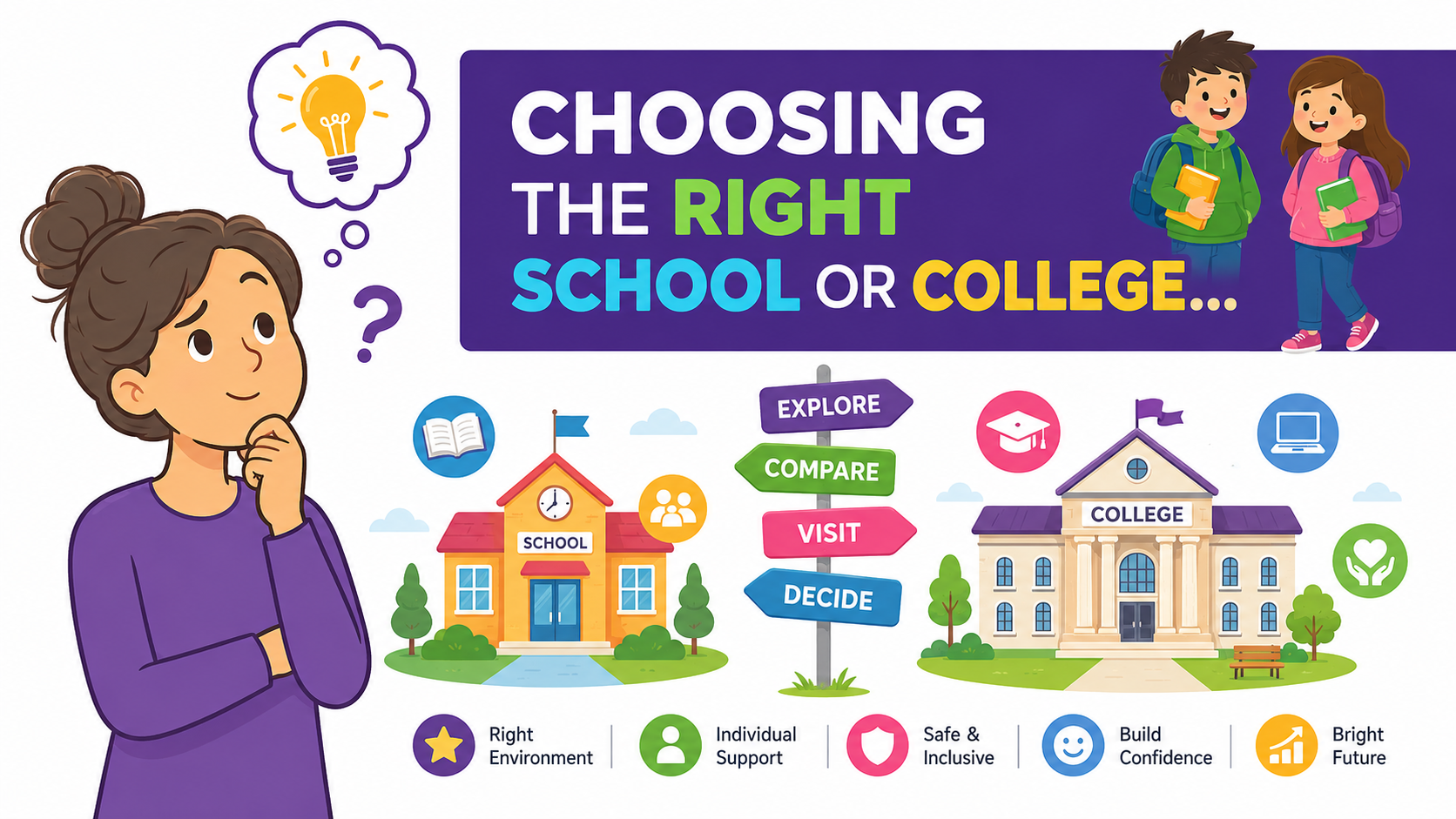 Choosing the right school or college 